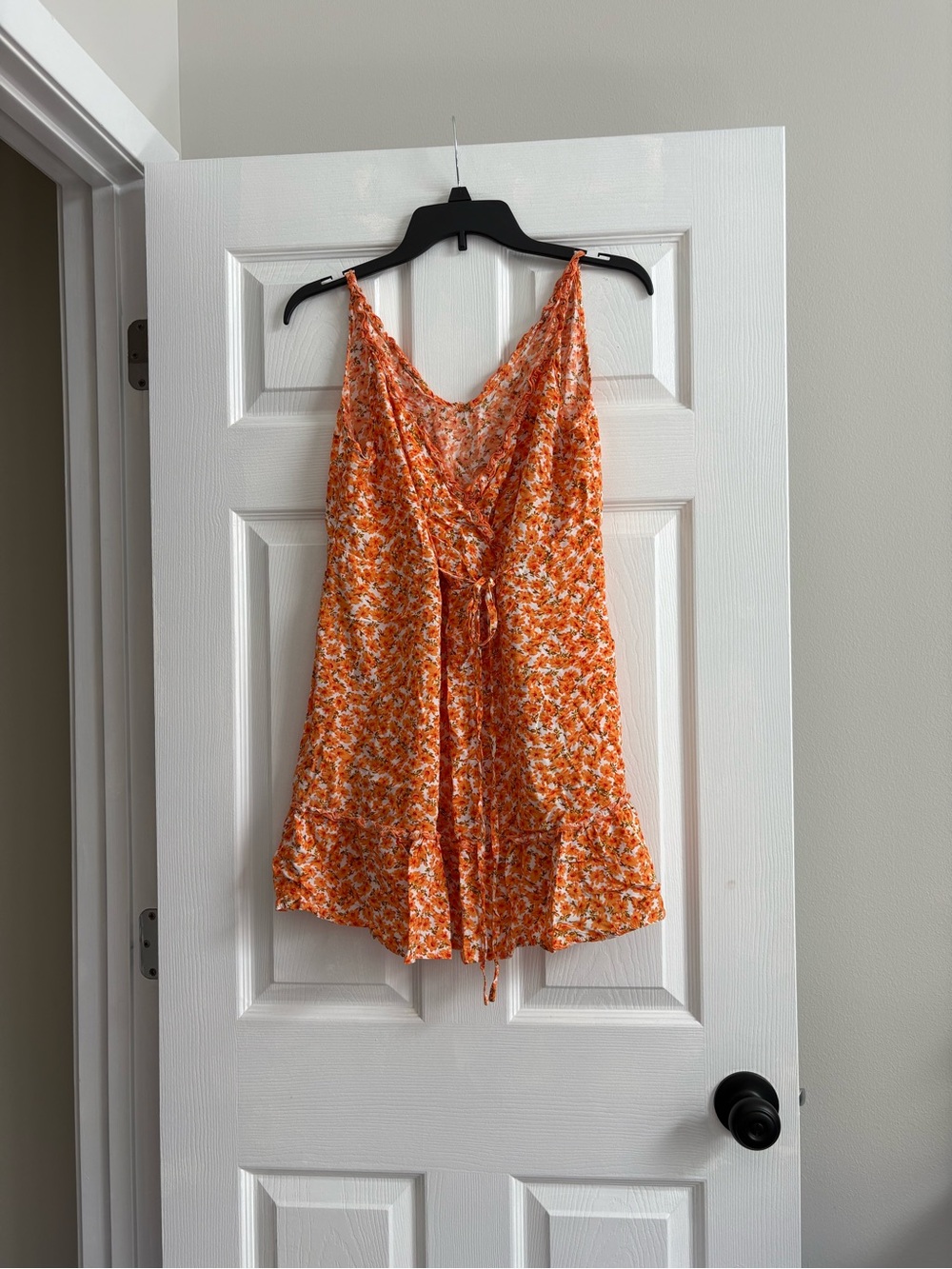 Beachsissi Floral Orange Tie-Front Sundress